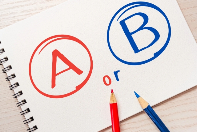 A or Bで「どれがおすすめなのか」をイメージ